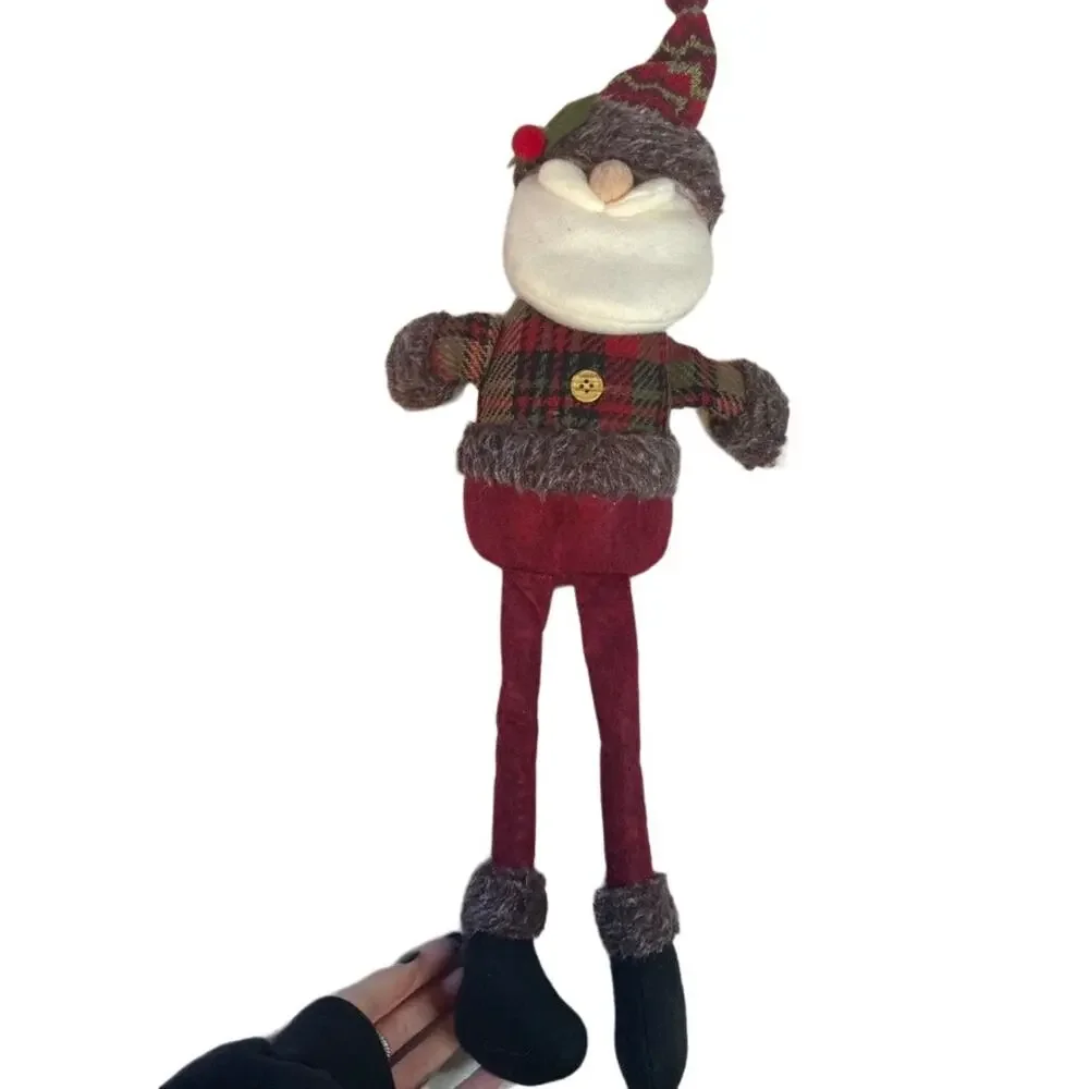 SANTA Weighted Christmas Longlegs Red Green‎ Holiday Decoration Winter